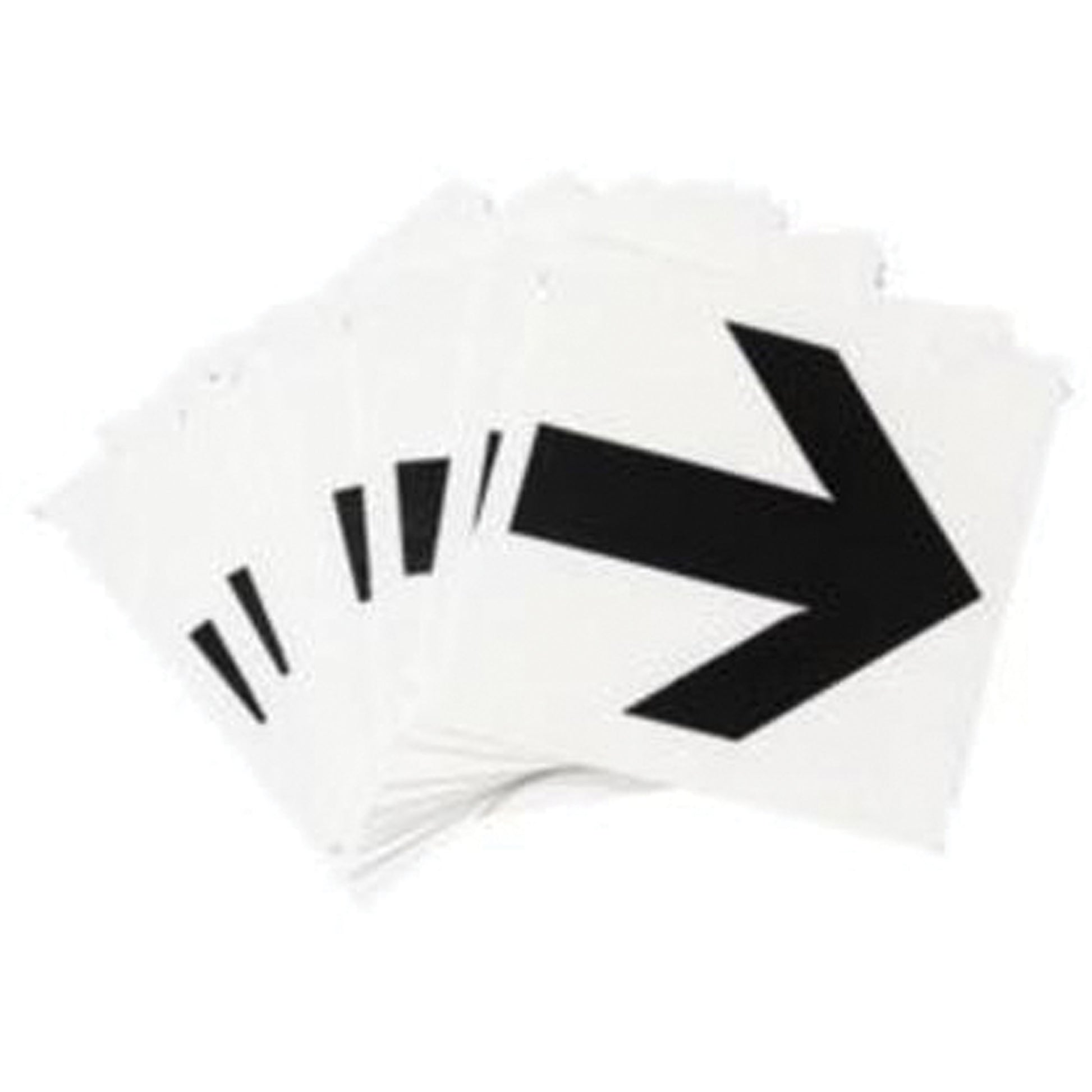 Brady Quick-Align® Individual Gothic Number and Letter Labels, Arrow Symbol, 1" H, Black