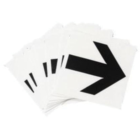 Brady Quick-Align® Individual Gothic Number and Letter Labels, Arrow Symbol, 1" H, Black