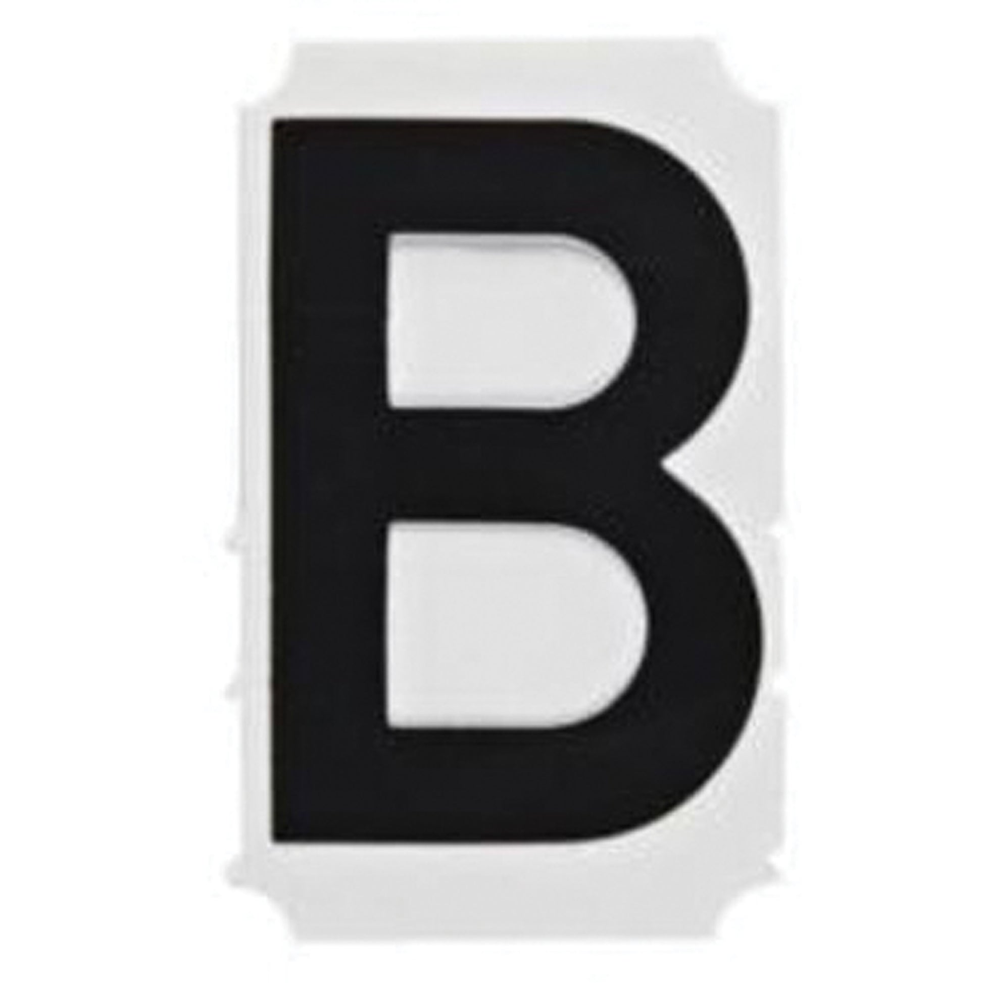 Brady Quick-Align® Individual Gothic Number and Letter Labels, B, 1" H, Black