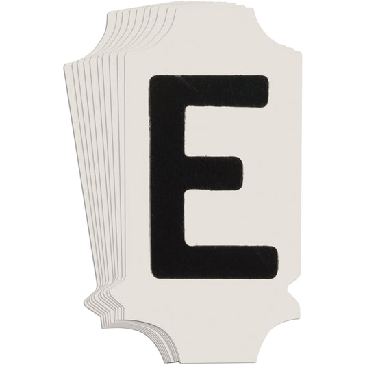 Brady Quick-Align® Individual Gothic Number and Letter Labels, E, 1" H, Black