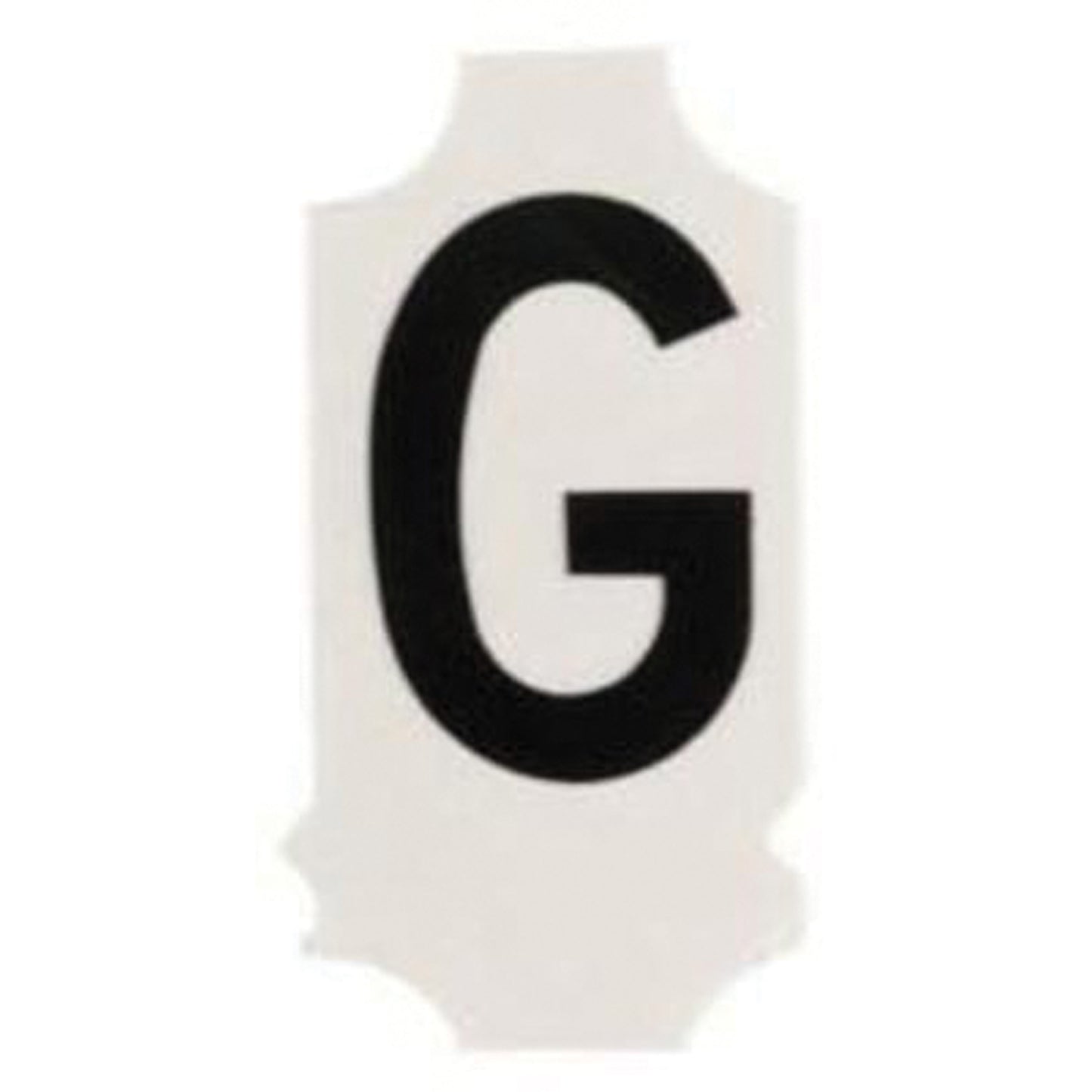 Brady Quick-Align® Individual Gothic Number and Letter Labels, G, 1" H, Black