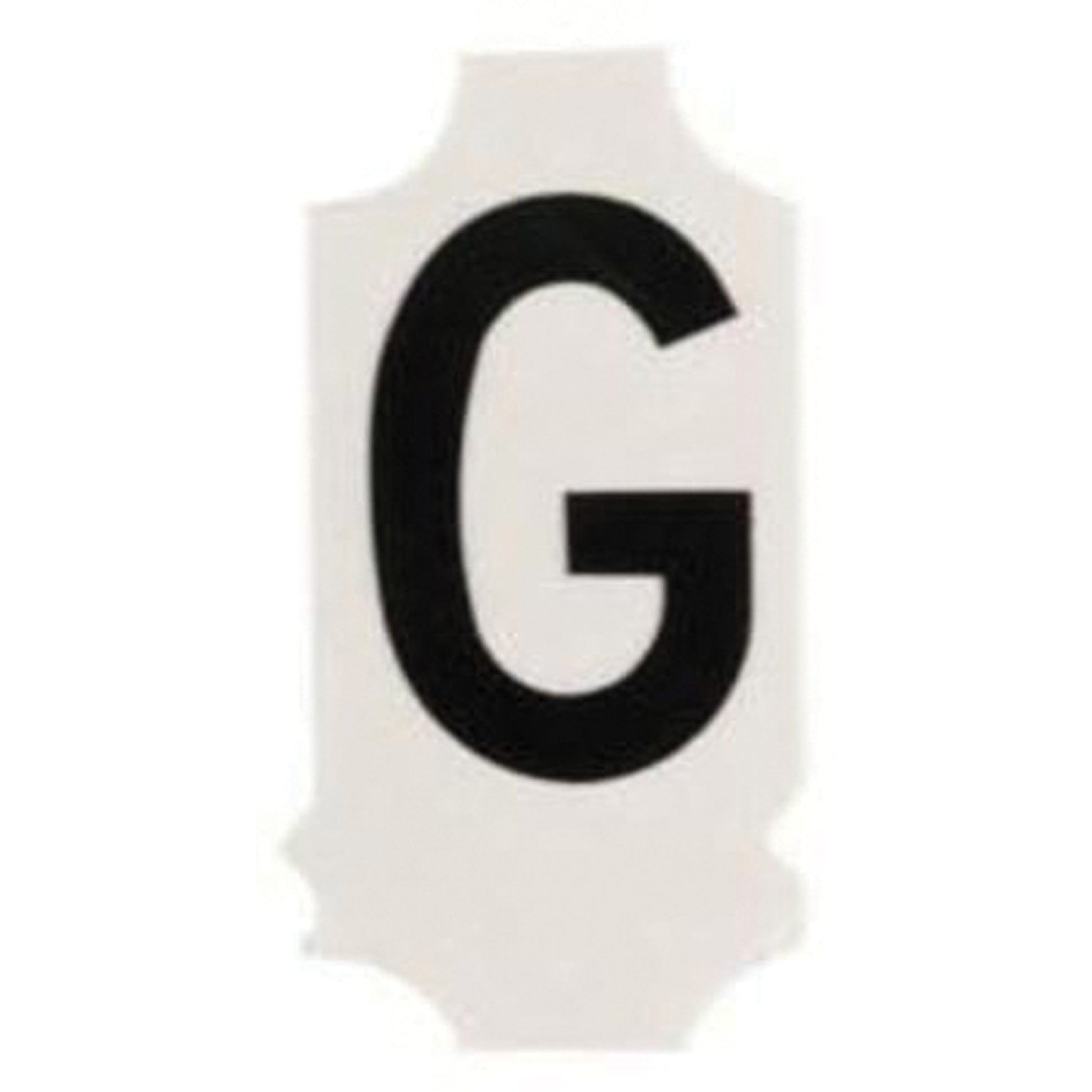 Brady Quick-Align® Individual Gothic Number and Letter Labels, G, 1" H, Black