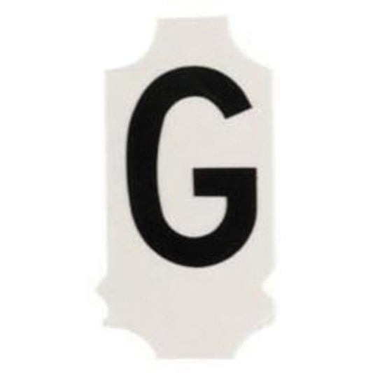 Brady Quick-Align® Individual Gothic Number and Letter Labels, G, 1" H, Black