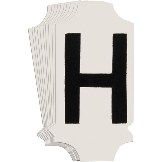 Brady Quick-Align®Individual Gothic Number and Letter Labels, H, 1" H, Black