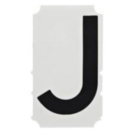 Brady Quick-Align®Individual Gothic Number and Letter Labels, J, 1" H, Black