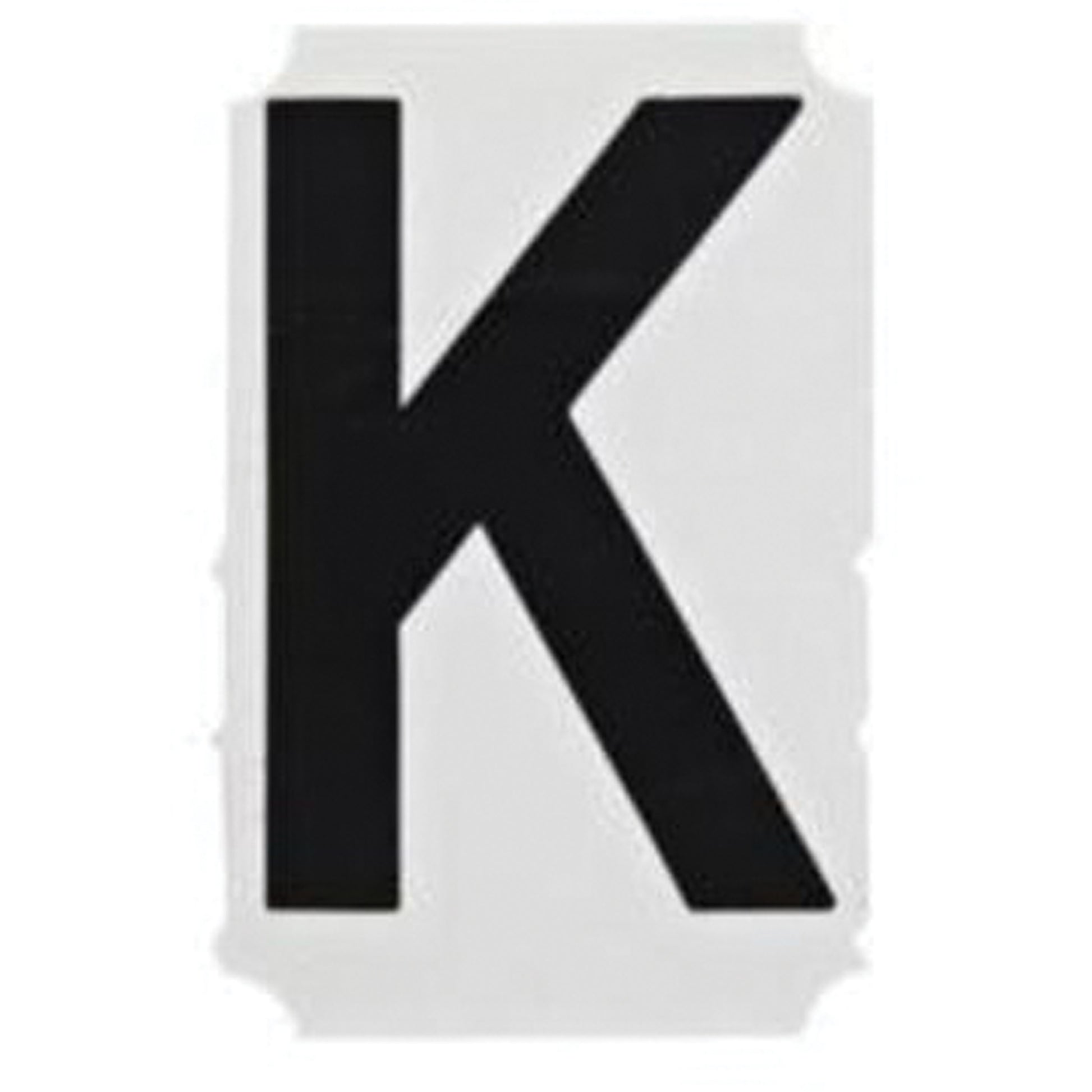 Brady Quick-Align®Individual Gothic Number and Letter Labels, K, 1" H, Black