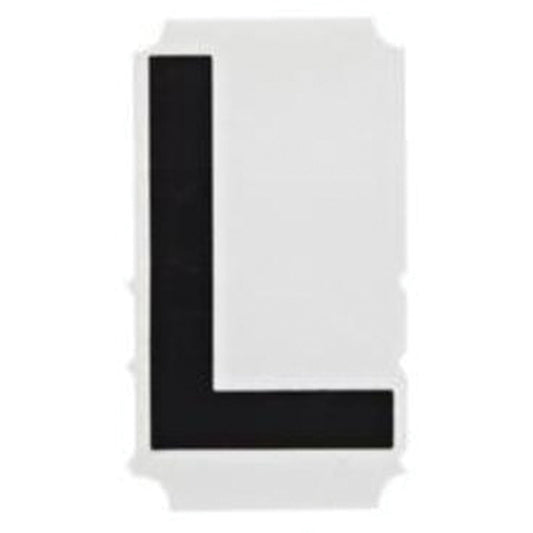 Brady Quick-Align®Individual Gothic Number and Letter Labels, L, 1" H, Black