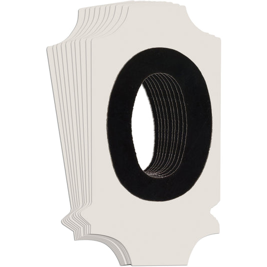 Brady Quick-Align® Individual Gothic Number & Letter Labels, O, 1" H, Black