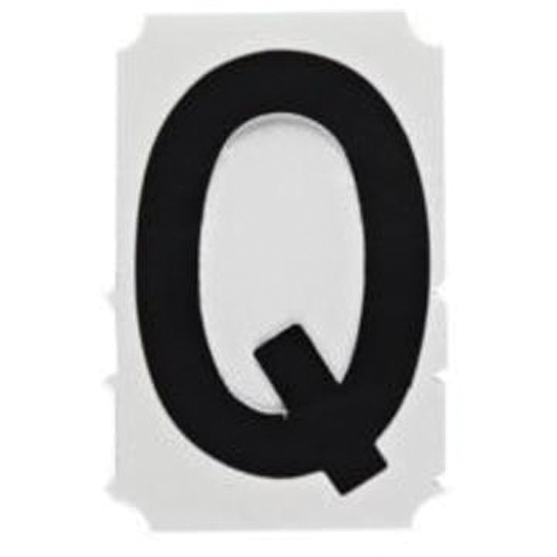 Brady Quick-Align® Individual Gothic Number & Letter Labels, Q, 1" H, Black