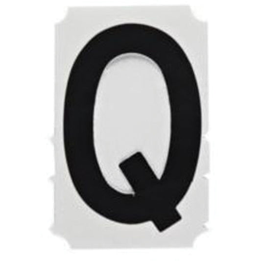 Brady Quick-Align® Individual Gothic Number & Letter Labels, Q, 1" H, Black