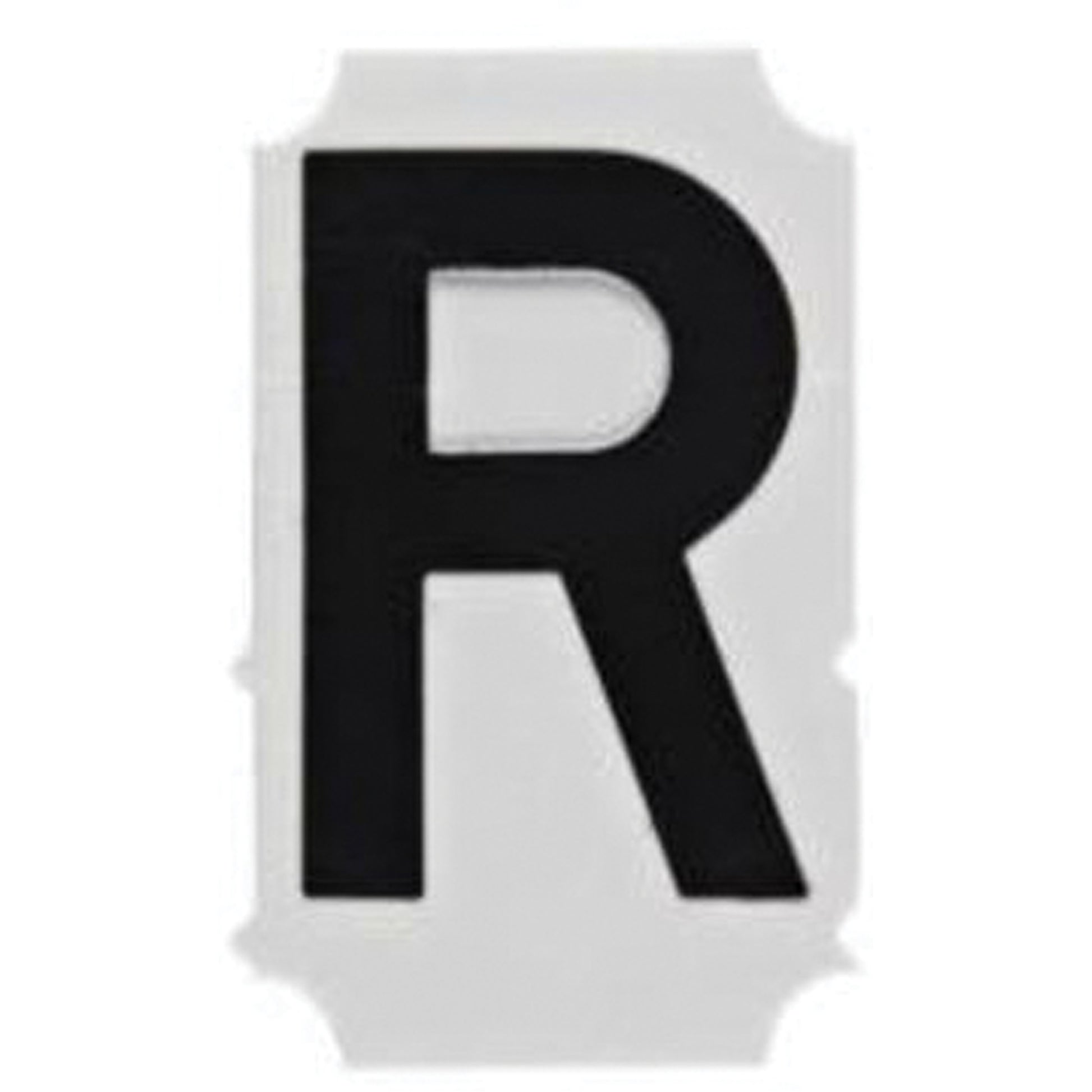 Brady Quick-Align® Individual Gothic Number & Letter Labels, R, 1" H, Black