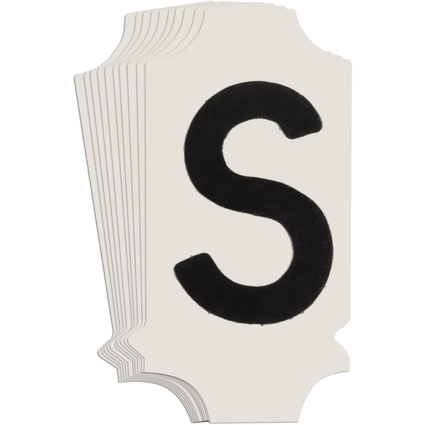 Brady Quick-Align® Individual Gothic Number & Letter Labels, S, 1" H, Black