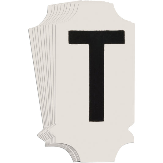 Brady Quick-Align® Individual Gothic Number & Letter Labels, T, 1" H, Black