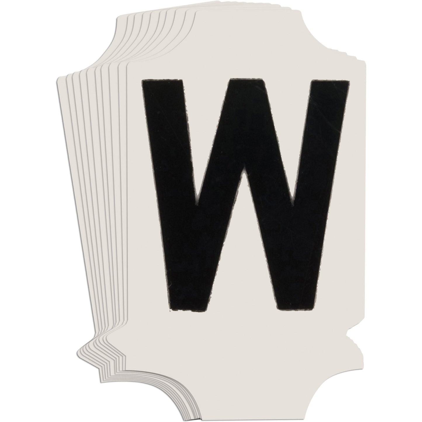 Brady Quick-Align® Individual Gothic Number & Letter Labels, W, 1" H, Black