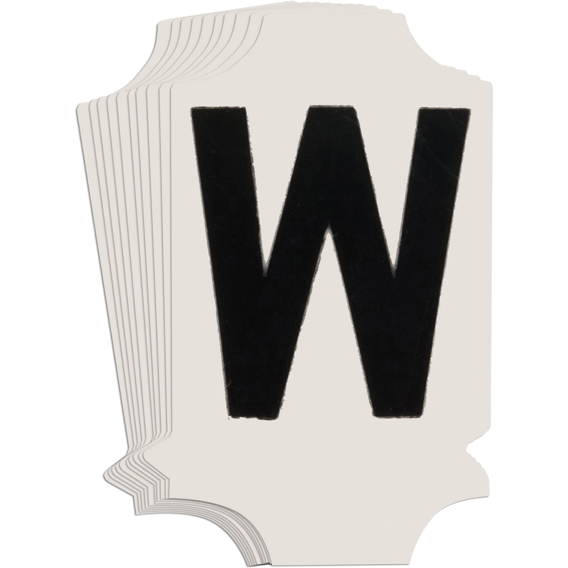 Brady Quick-Align® Individual Gothic Number & Letter Labels, W, 1" H, Black