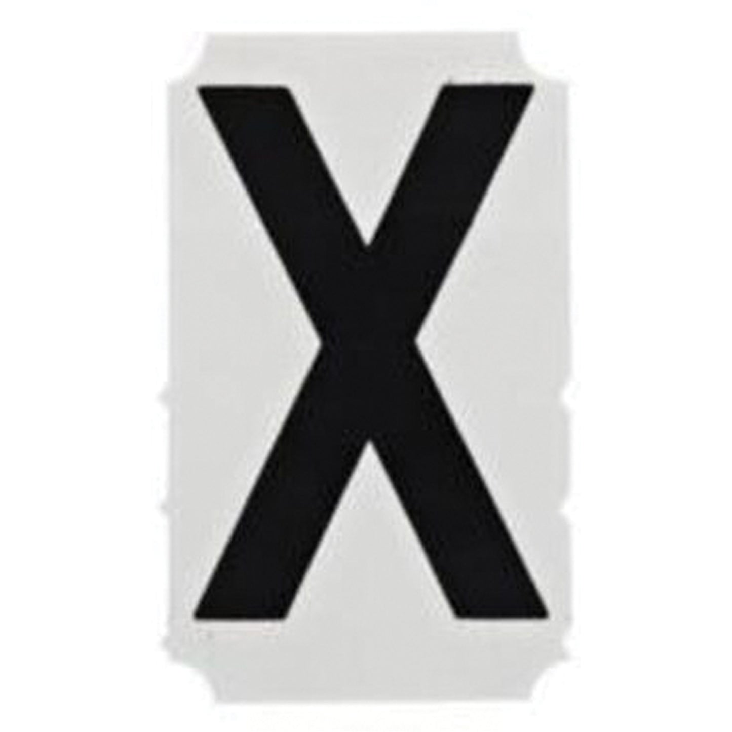 Brady Quick-Align® Individual Gothic Number & Letter Labels, X, 1" H, Black