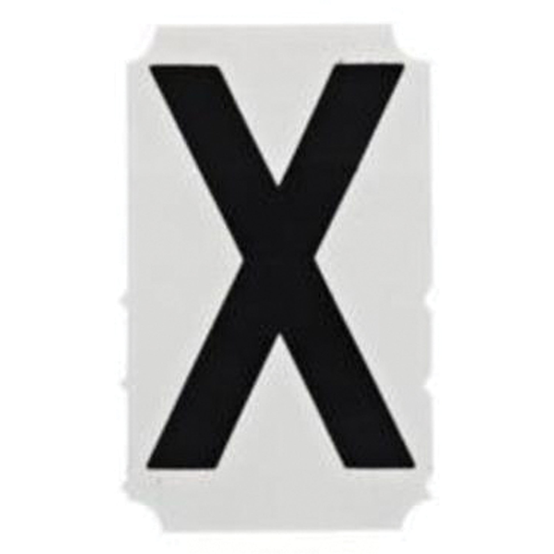 Brady Quick-Align® Individual Gothic Number & Letter Labels, X, 1" H, Black