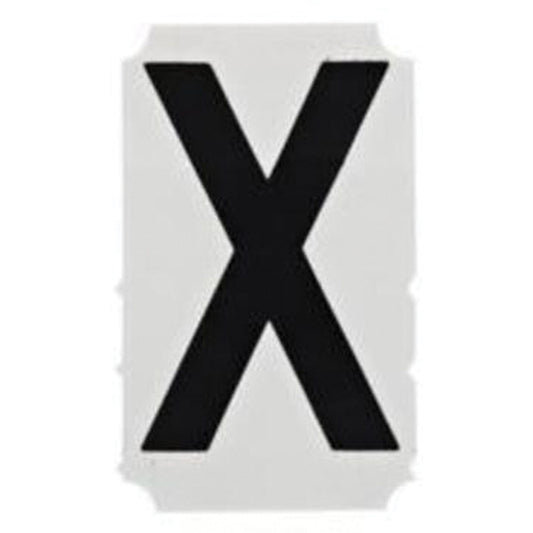 Brady Quick-Align® Individual Gothic Number & Letter Labels, X, 1" H, Black