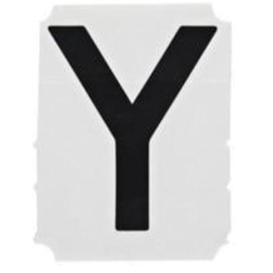 Brady Quick-Align® Individual Gothic Number & Letter Labels, Y, 1" H, Black