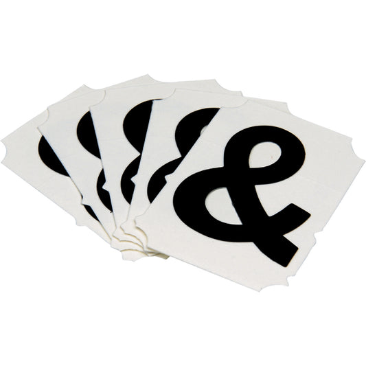 Brady Quick-Align® Individual Gothic Number & Letter Labels, Ampersand (&), 2" H, Black