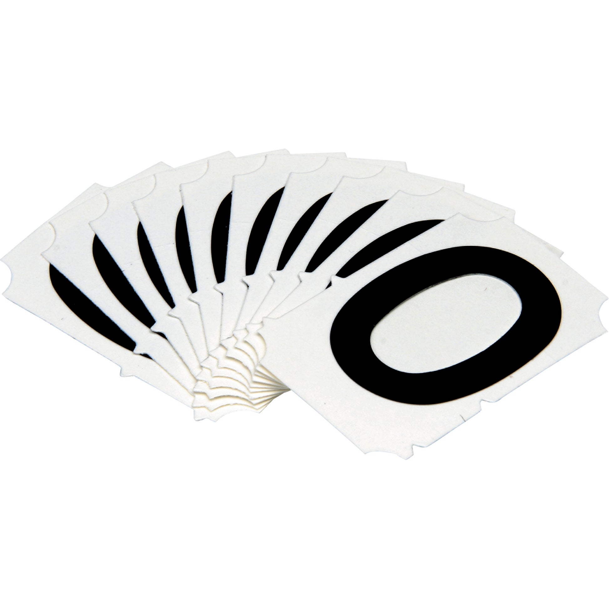 Brady Quick-Align® Individual Gothic Number and Letter Labels, 0, 2" H, Black