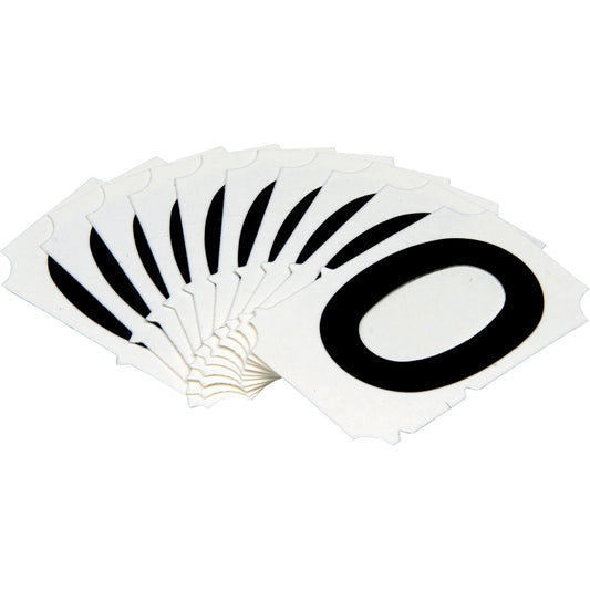 Brady Quick-Align® Individual Gothic Number and Letter Labels, 0, 2" H, Black