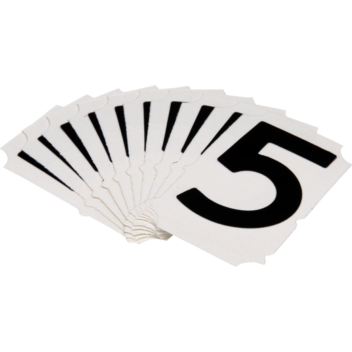 Brady Quick-Align® Individual Gothic Number and Letter Labels, 5, 2" H, Black