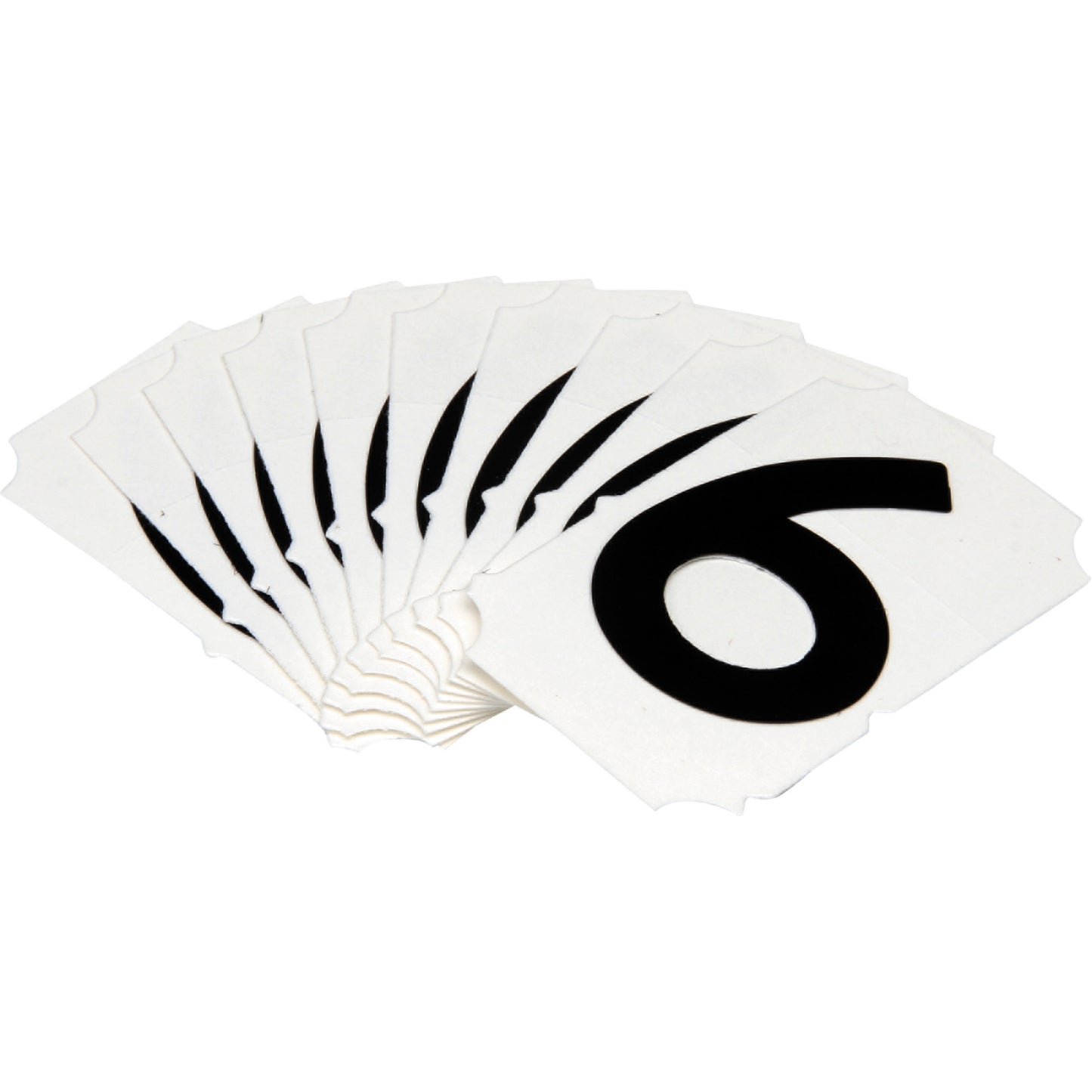 Brady Quick-Align® Individual Gothic Number and Letter Labels, 6, 2" H, Black