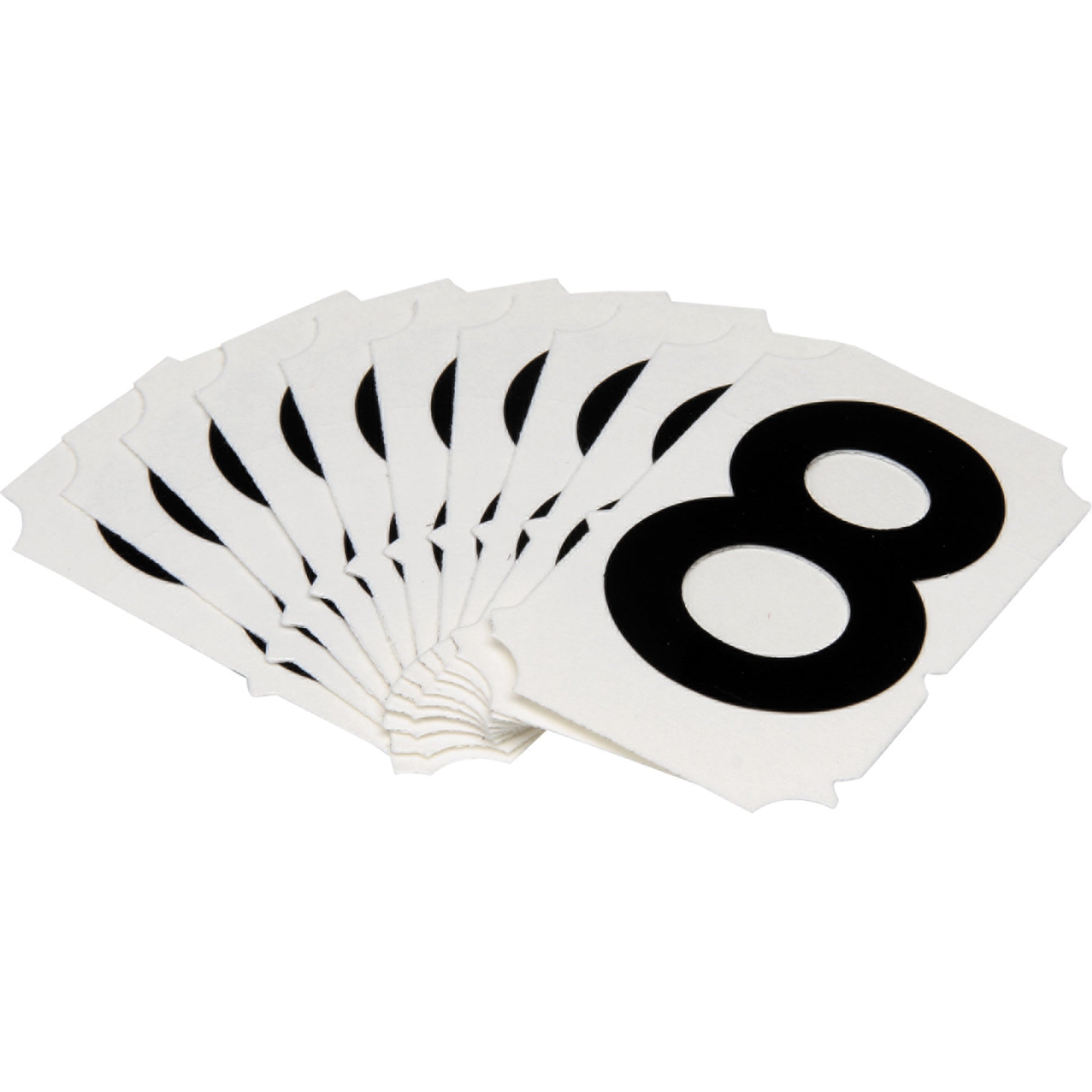 Brady Quick-Align® Individual Gothic Number and Letter Labels, 8, 2" H, Black