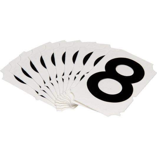 Brady Quick-Align® Individual Gothic Number and Letter Labels, 8, 2" H, Black