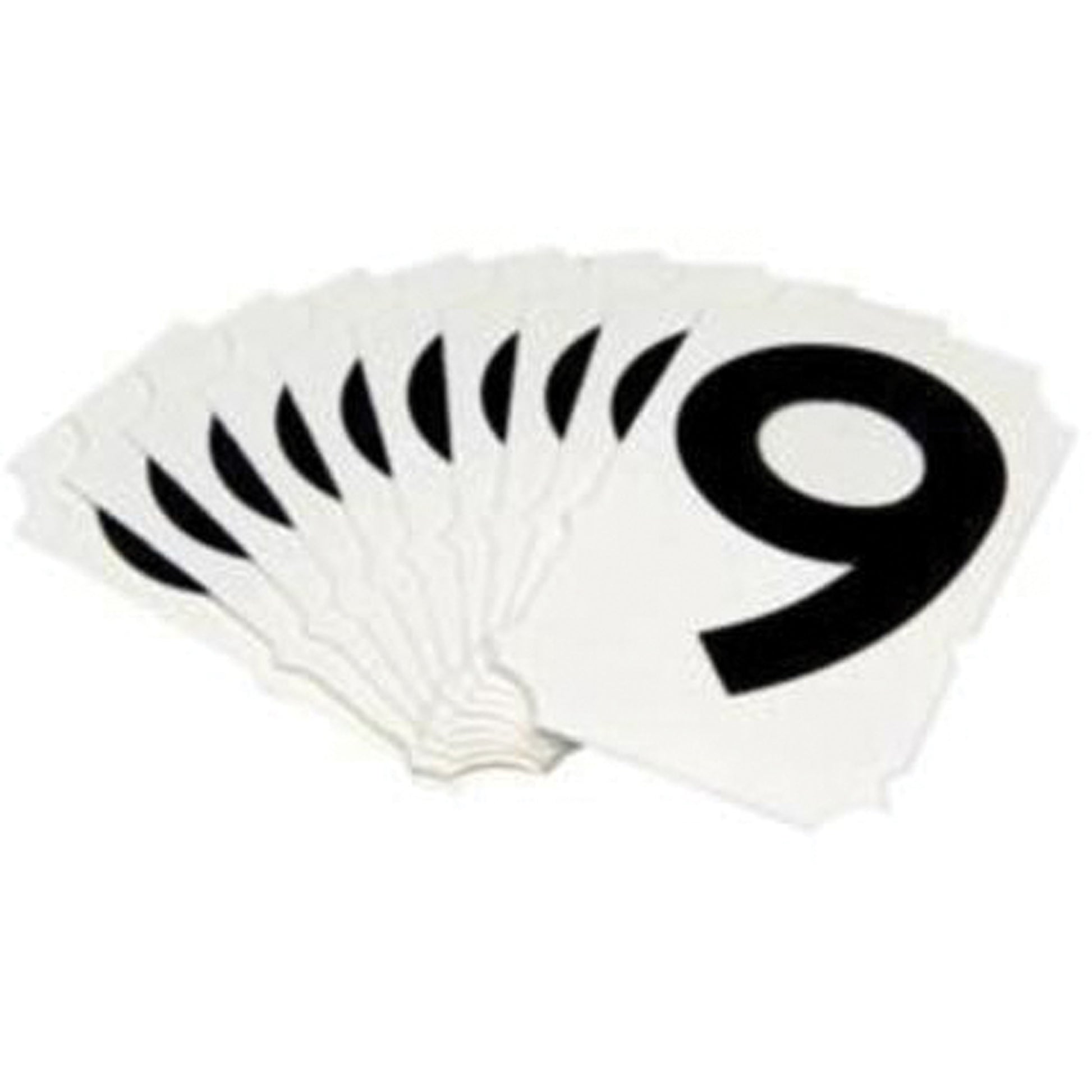 Brady Quick-Align® Individual Gothic Number and Letter Labels, 9, 2" H, Black