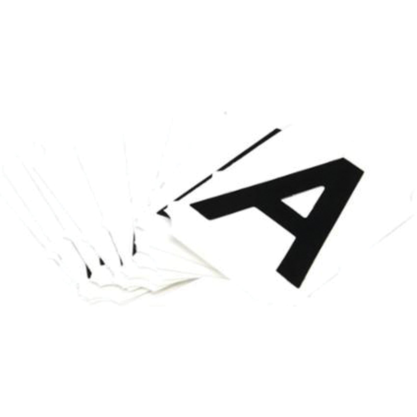 Brady Quick-Align® Individual Gothic Number and Letter Labels, A, 2" H, Black