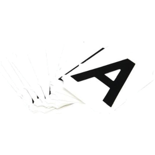 Brady Quick-Align® Individual Gothic Number and Letter Labels, A, 2" H, Black