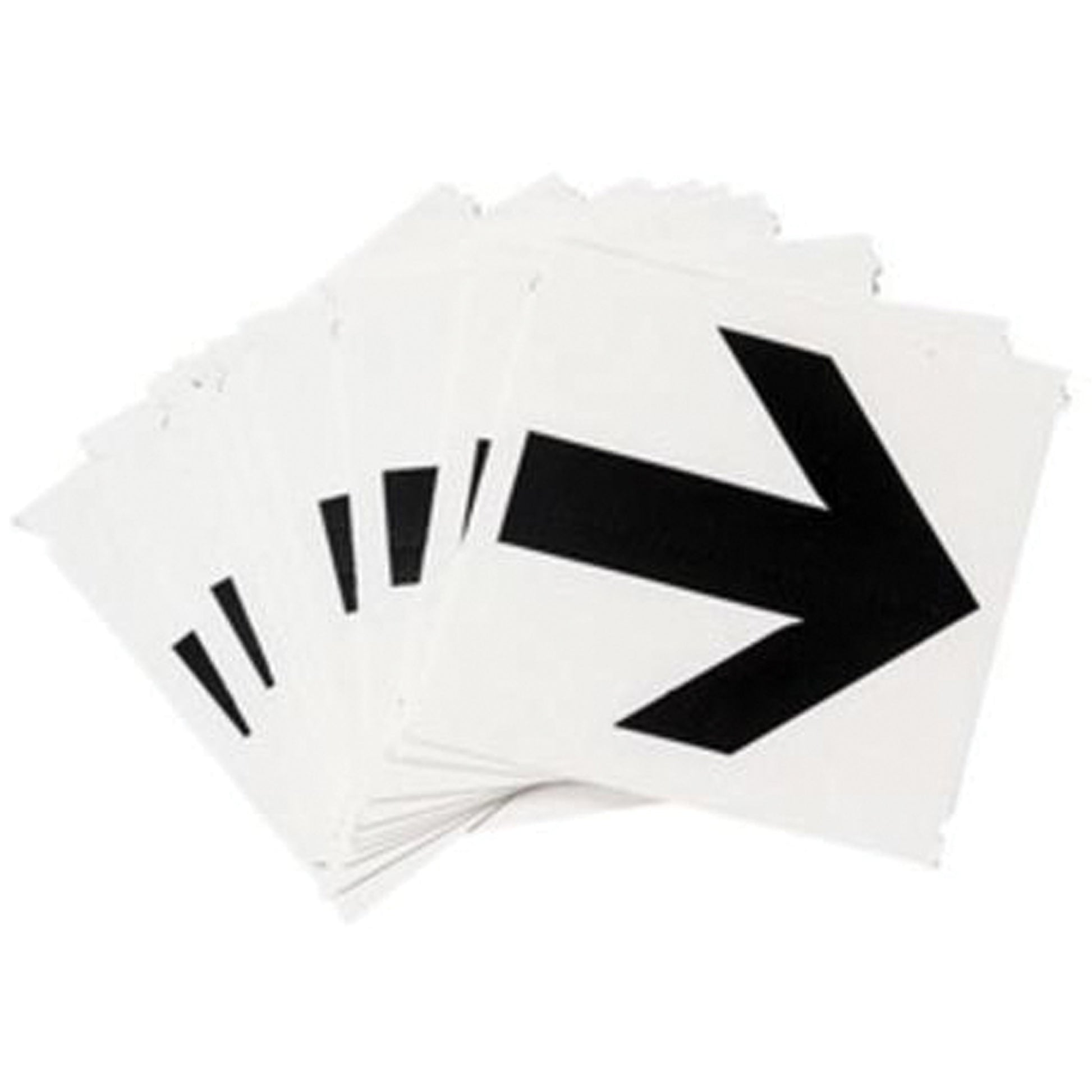 Brady Quick-Align® Individual Gothic Number and Letter Labels, Arrow Symbol, 2" H, Black