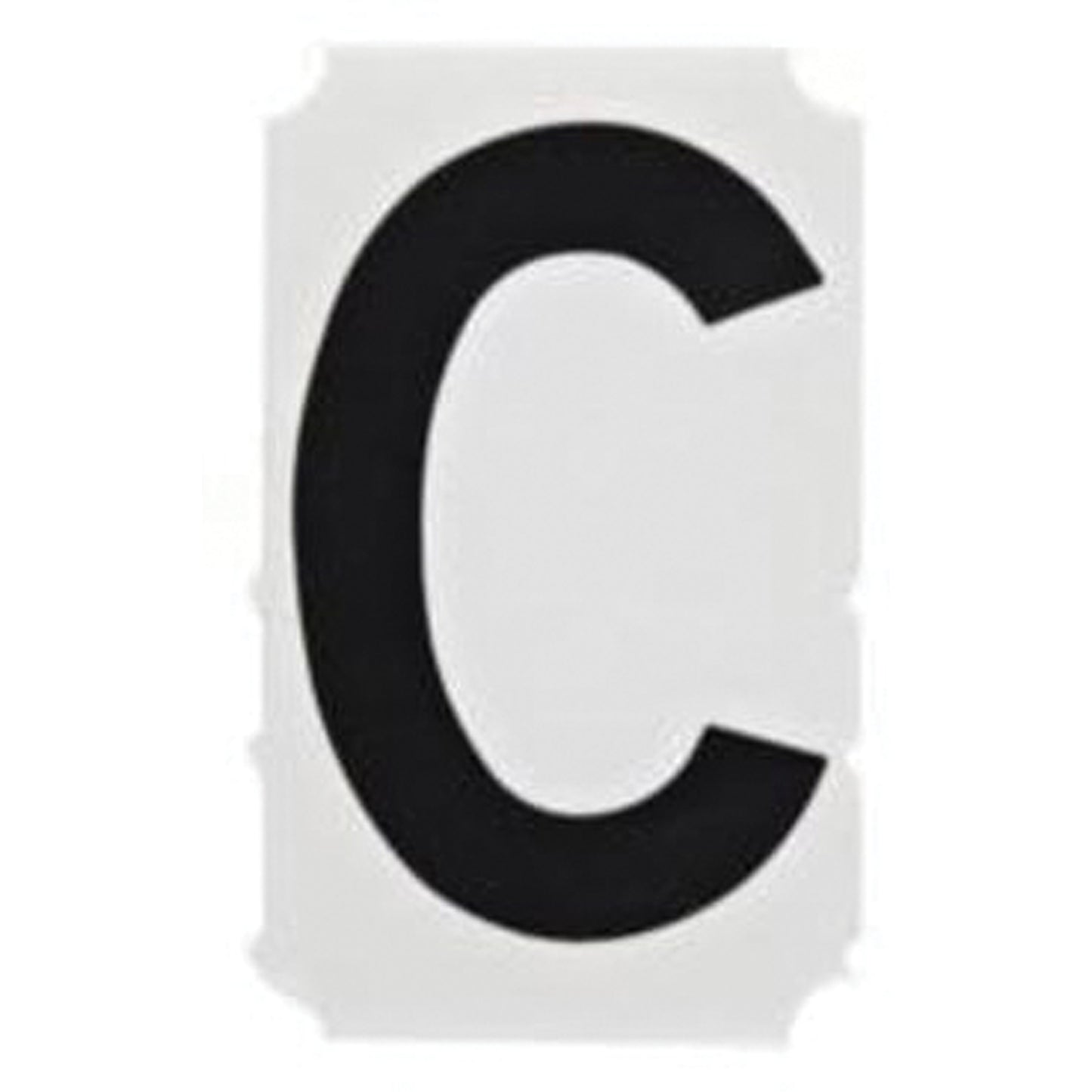 Brady Quick-Align® Individual Gothic Number and Letter Labels, C, 2" H, Black
