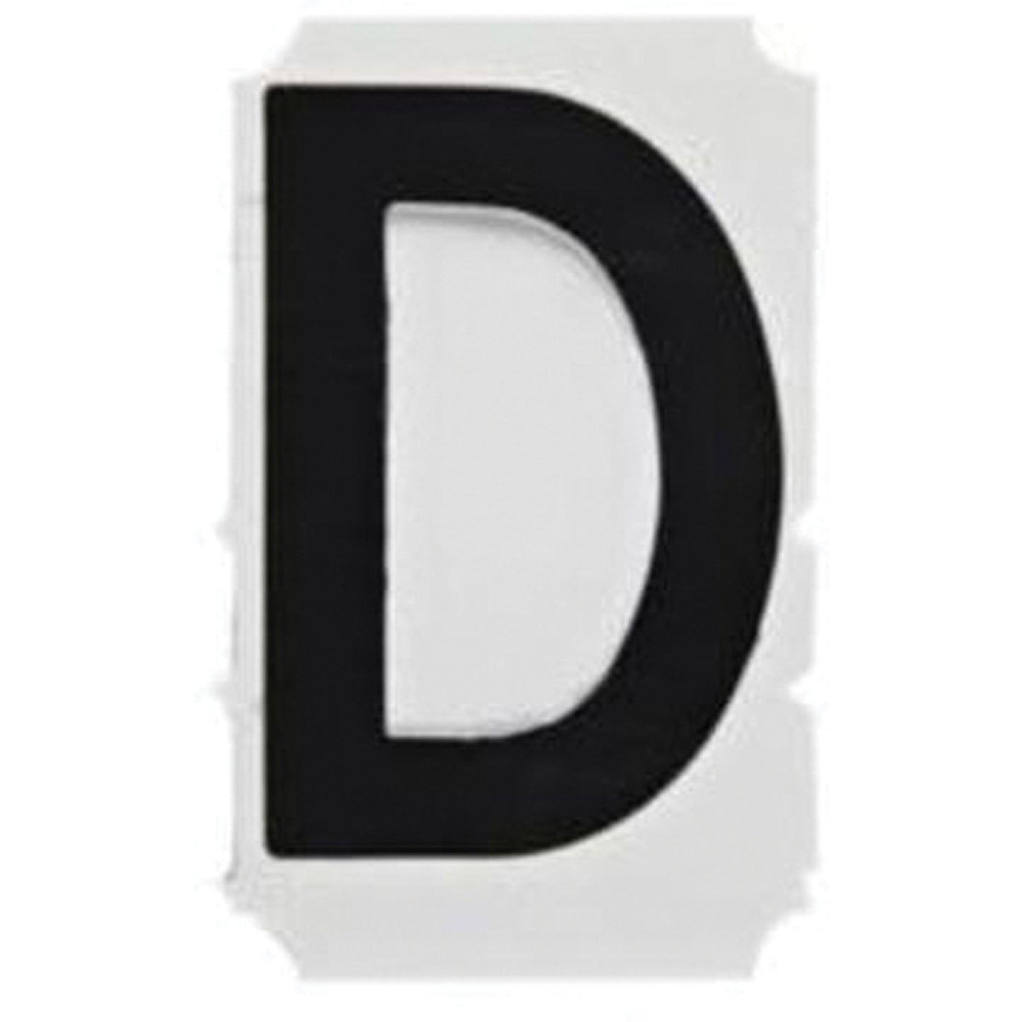 Brady Quick-Align® Individual Gothic Number and Letter Labels, D, 2" H, Black