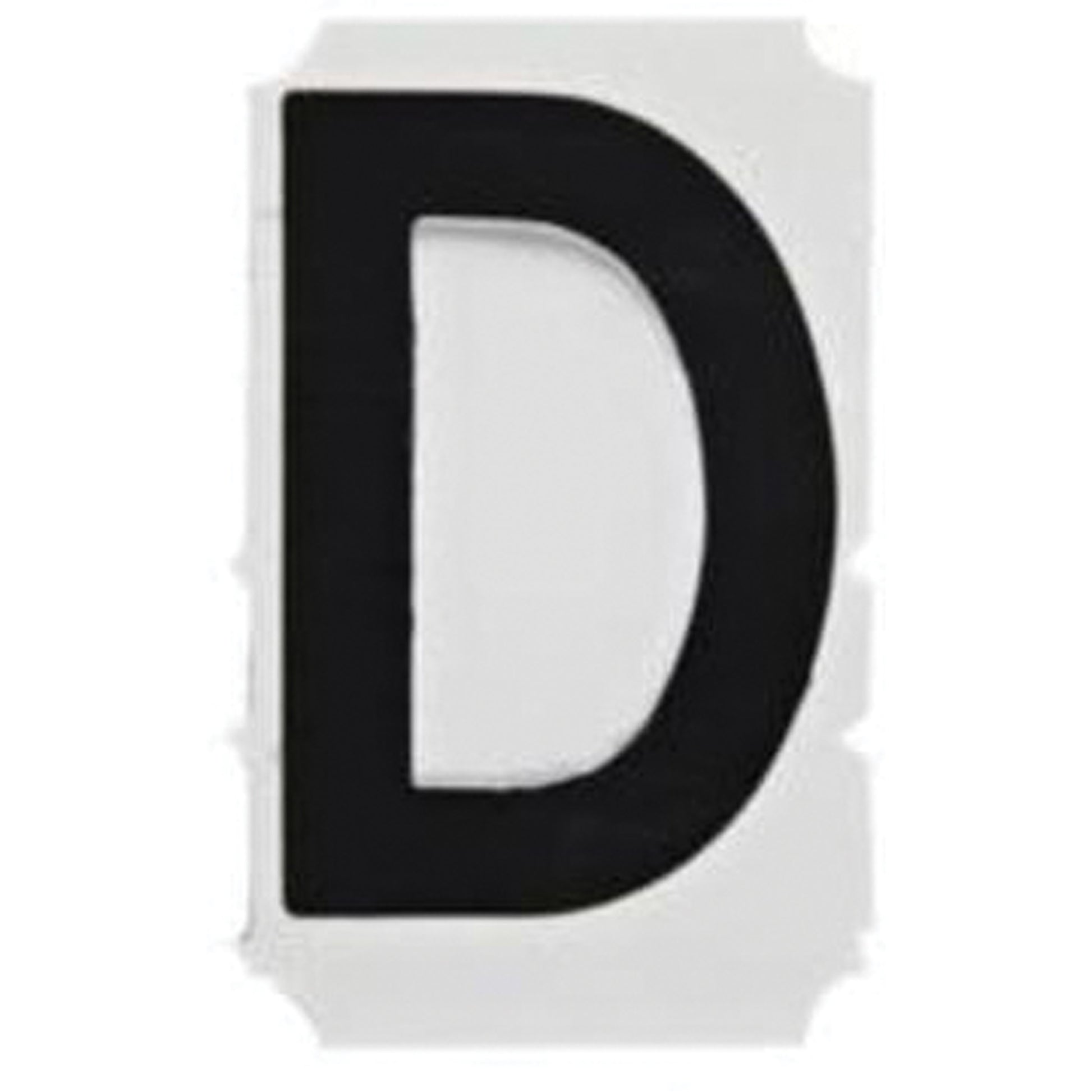 Brady Quick-Align® Individual Gothic Number and Letter Labels, D, 2" H, Black