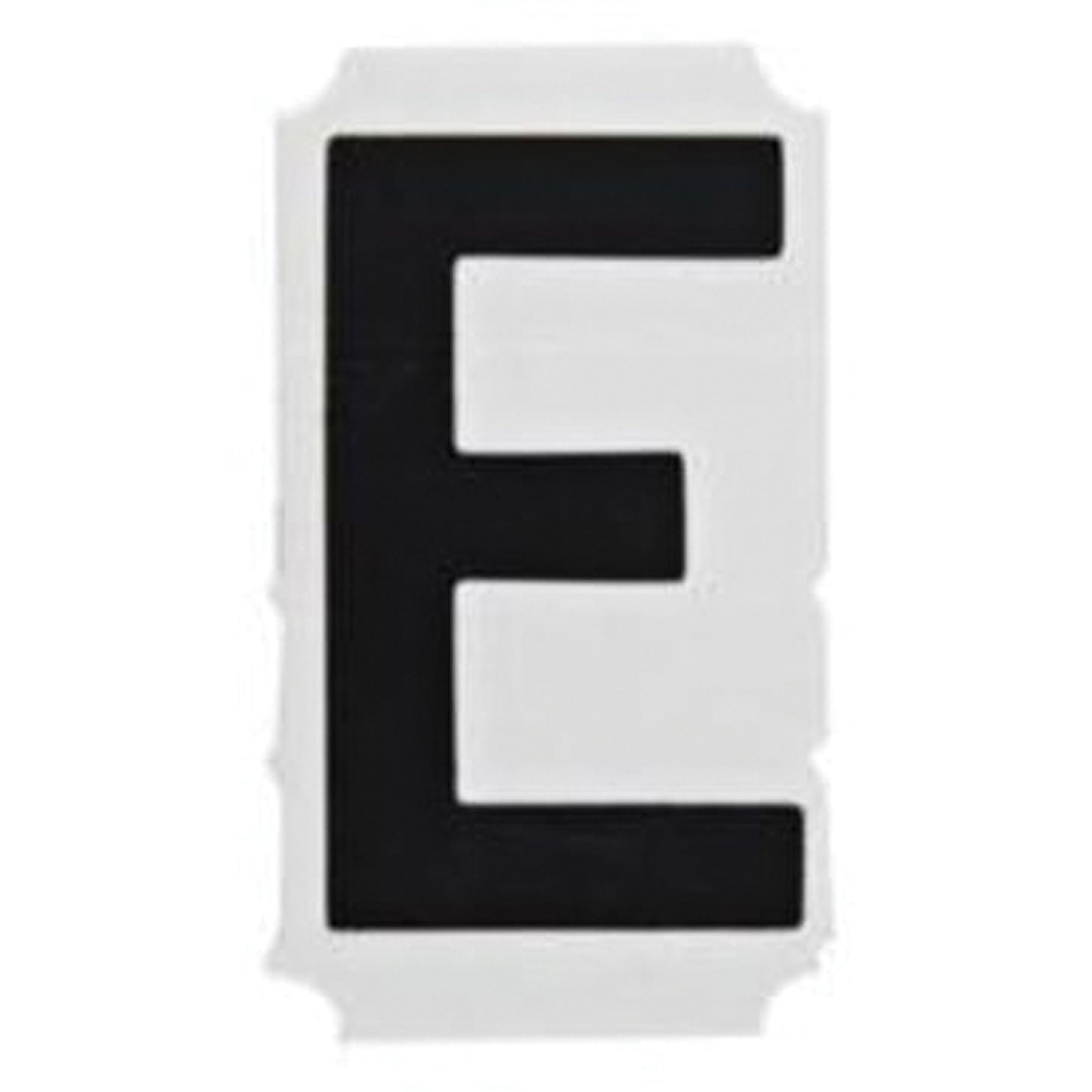 Brady Quick-Align® Individual Gothic Number and Letter Labels, E, 2" H, Black
