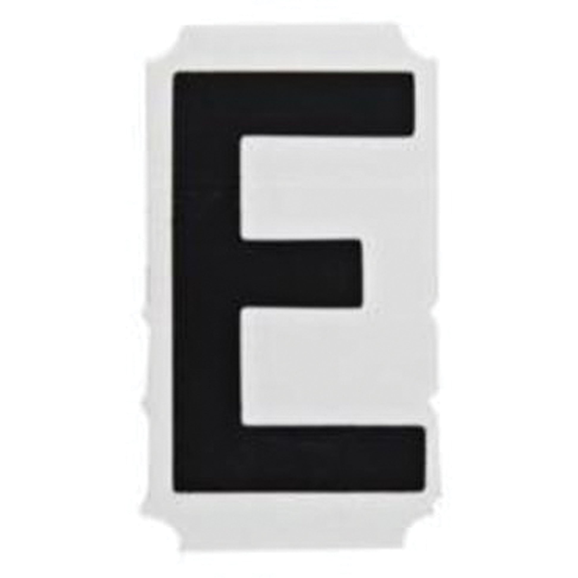 Brady Quick-Align® Individual Gothic Number and Letter Labels, E, 2" H, Black