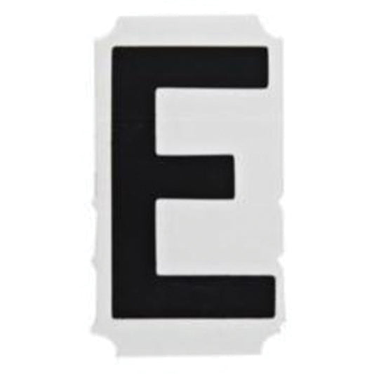 Brady Quick-Align® Individual Gothic Number and Letter Labels, E, 2" H, Black