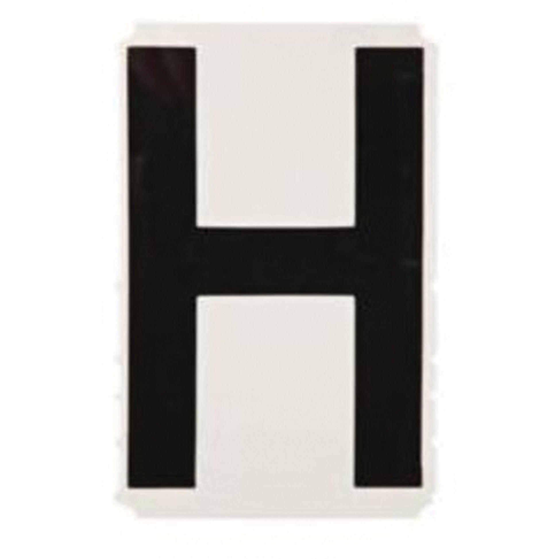 Brady Quick-Align®Individual Gothic Number and Letter Labels, H, 2" H, Black