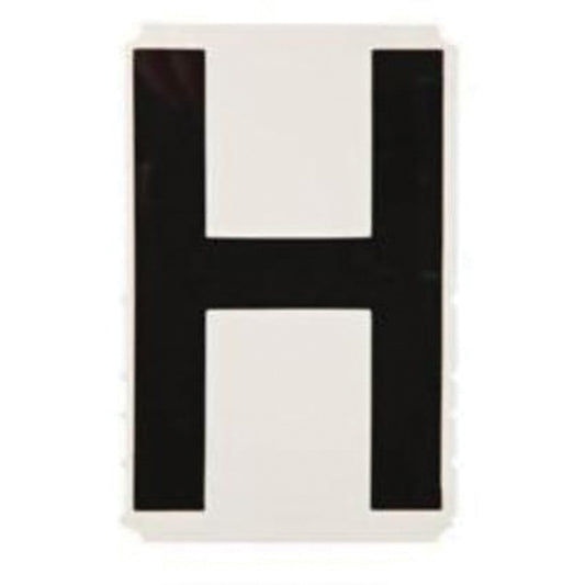 Brady Quick-Align®Individual Gothic Number and Letter Labels, H, 2" H, Black