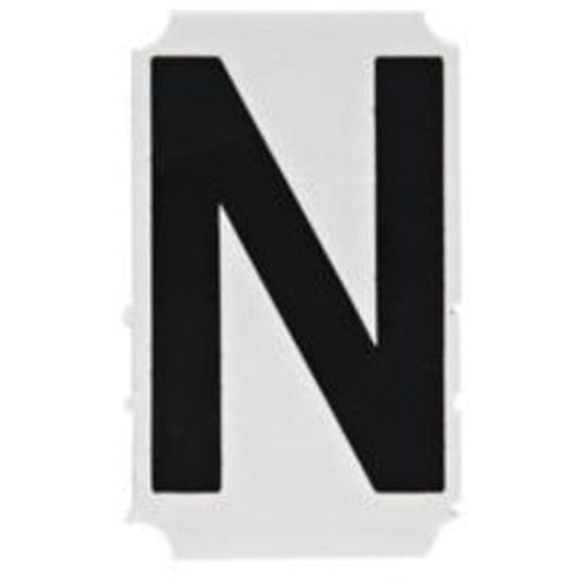 Brady Quick-Align® Individual Gothic Number & Letter Labels, N, 2" H, Black