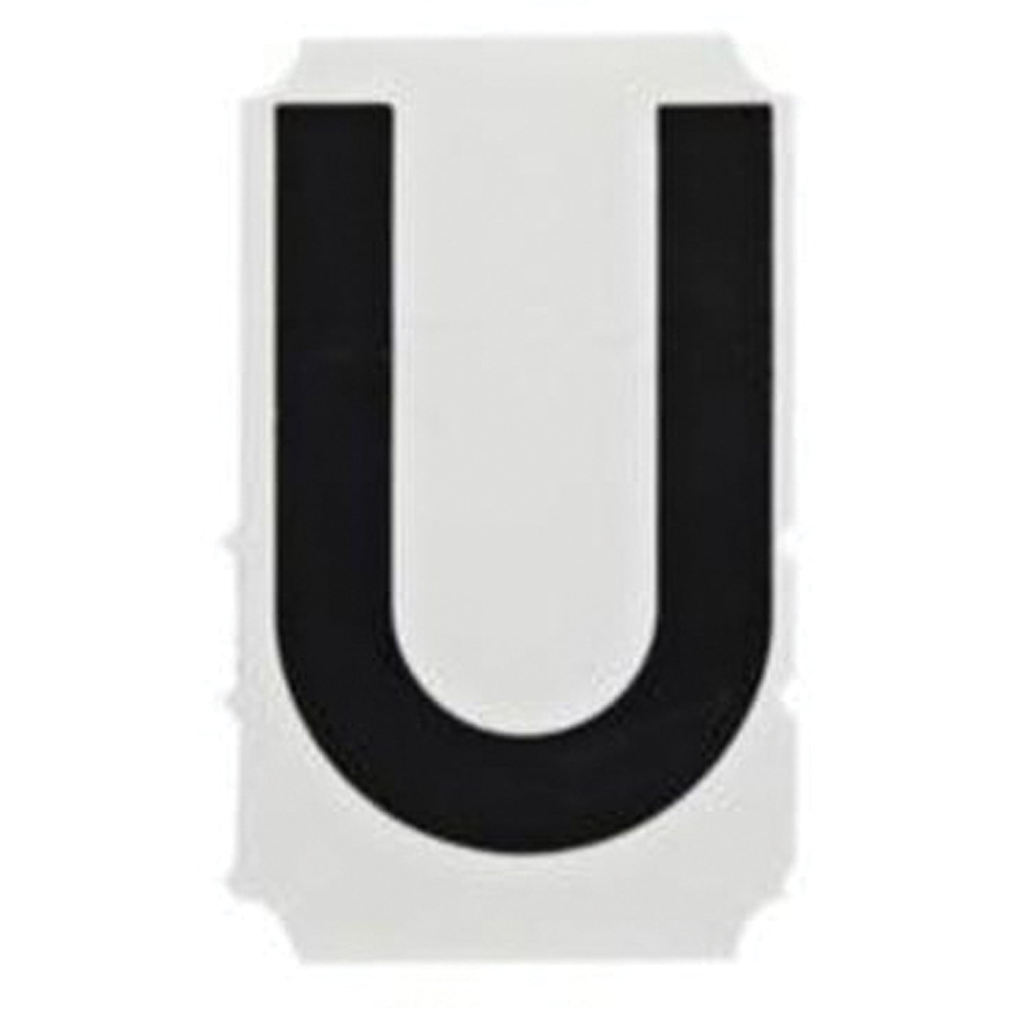 Brady Quick-Align® Individual Gothic Number & Letter Labels, U, 2" H, Black
