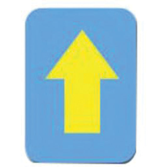 Brady Quick-Align® Individual Gothic Number and Letter Labels, Arrow Symbol, 2" H, Yellow