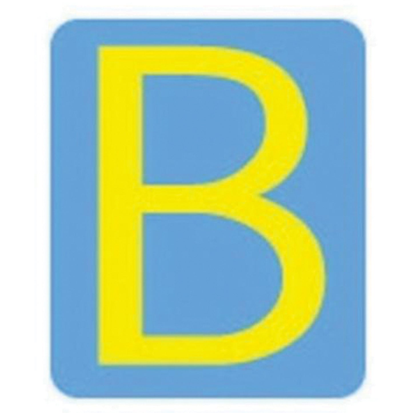 Brady Quick-Align® Individual Gothic Number and Letter Labels, B, 2" H, Yellow