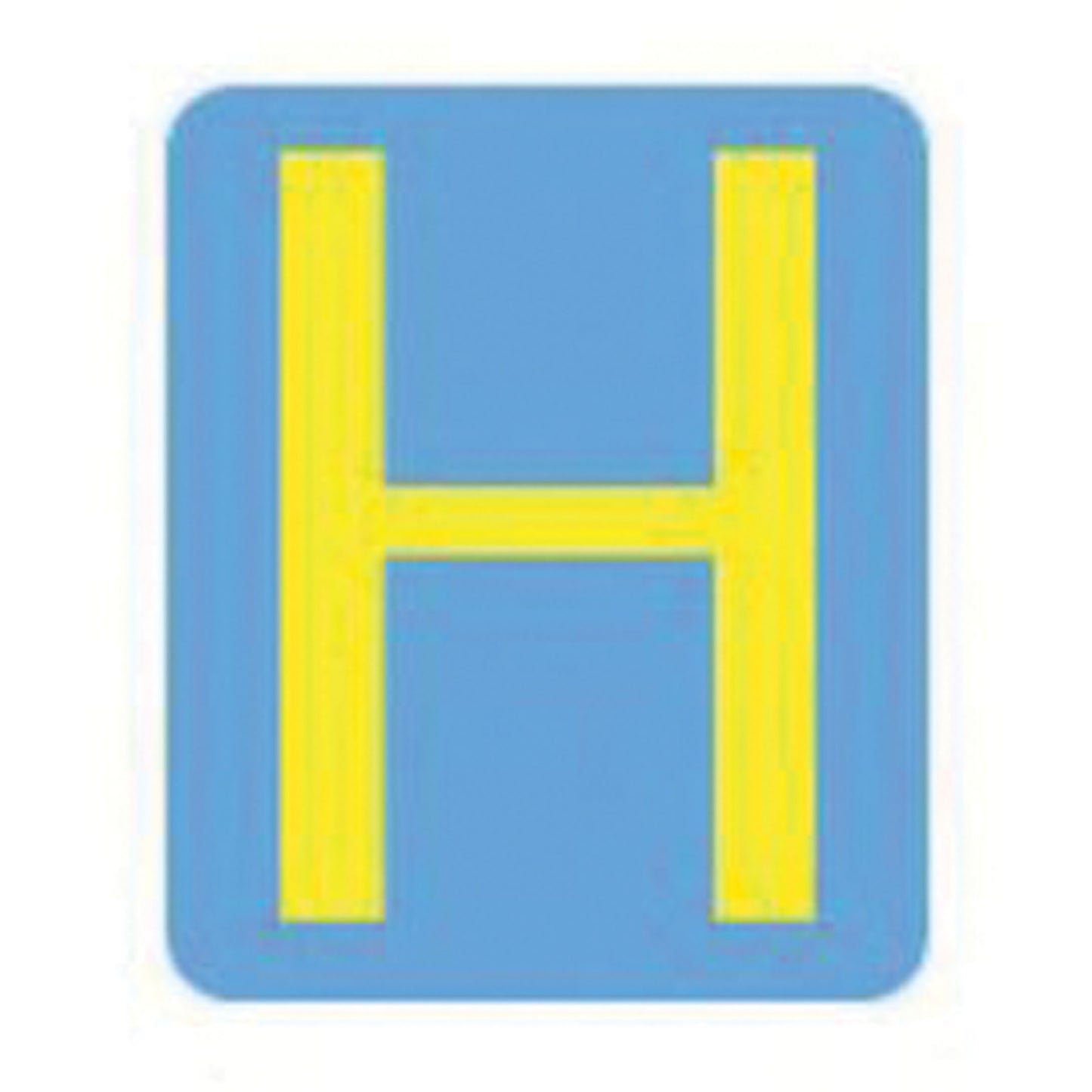 Brady Quick-Align®Individual Gothic Number and Letter Labels, H, 2" H, Yellow
