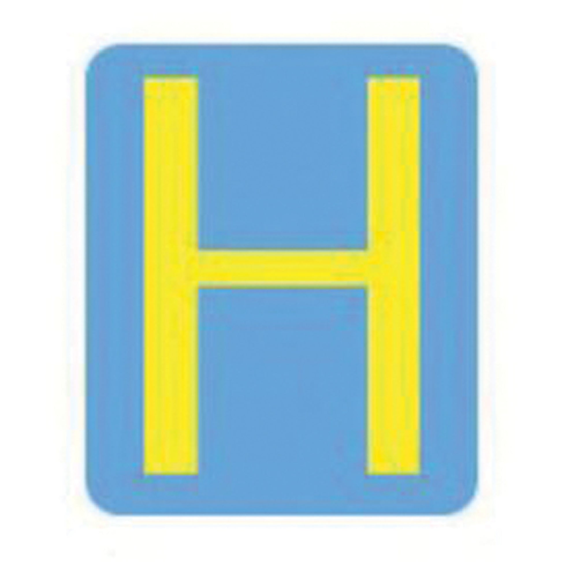 Brady Quick-Align®Individual Gothic Number and Letter Labels, H, 2" H, Yellow