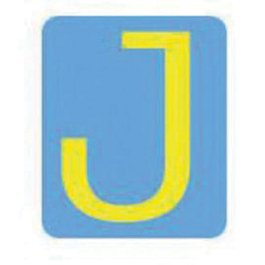 Brady Quick-Align®Individual Gothic Number and Letter Labels, J, 2" H, Yellow