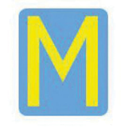 Brady Quick-Align® Individual Gothic Number & Letter Labels, M, 2" H, Yellow
